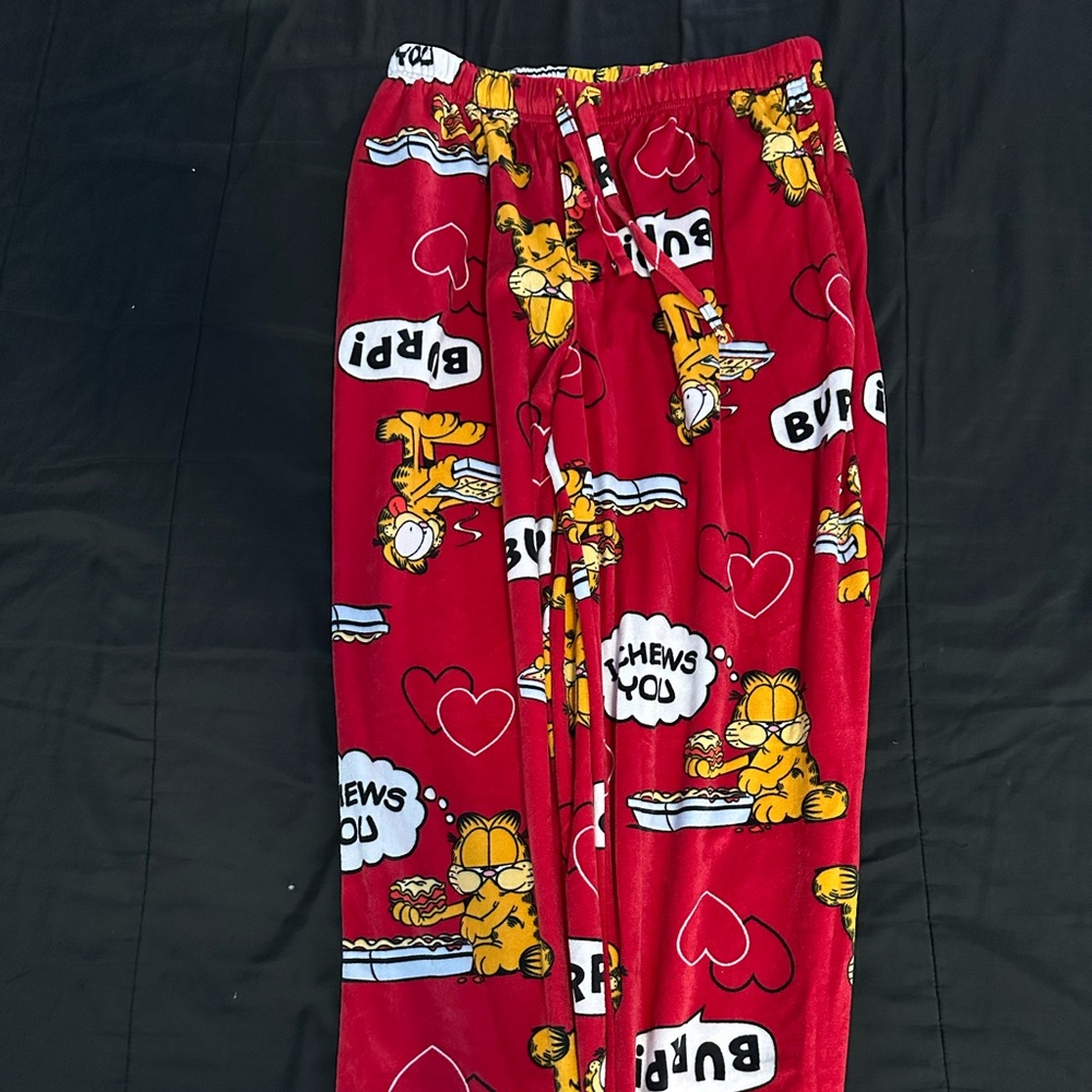 Nickelodeon Red w/ Hearts Garfield Pajama Pants